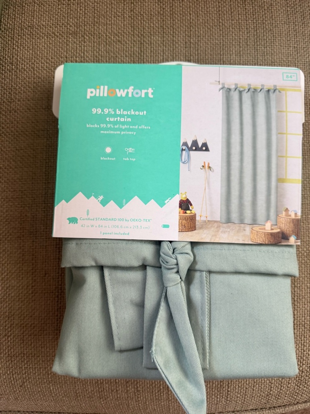 Pillowfort Blackout Curtain Panel in Teal